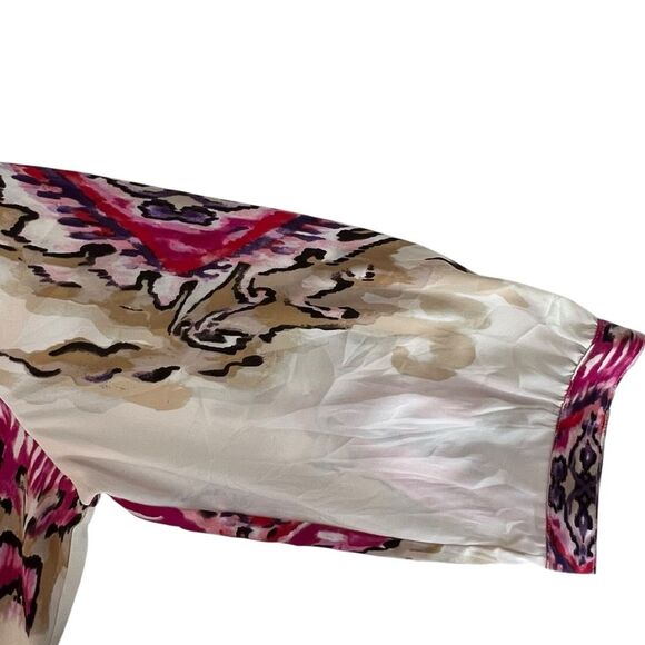 Chicos Womens Paisley Boho Tunic Top Size XL Peasant Flowy Loose Travel Vacation - Picture 5 of 8